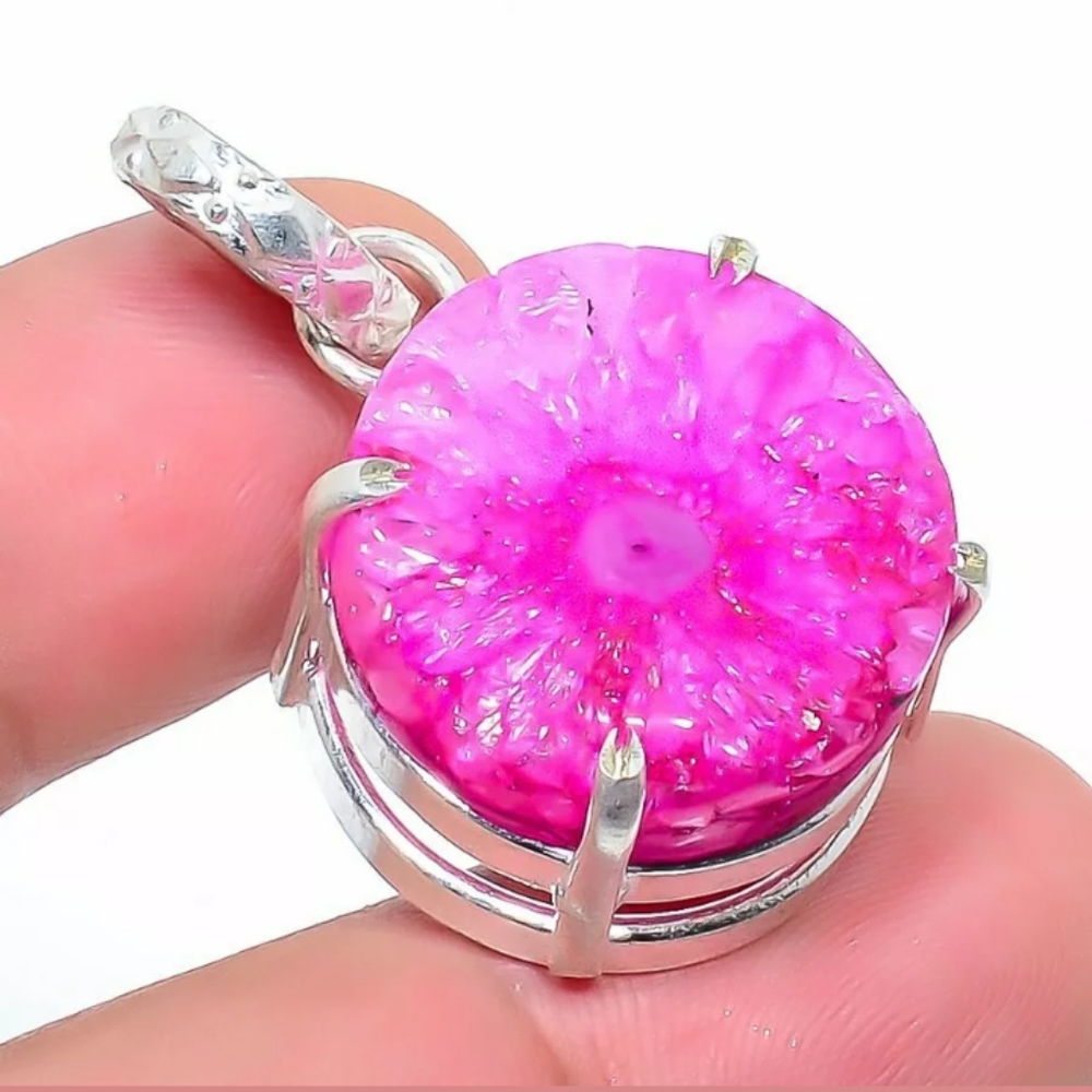FINAL PRICE DROP! Hot Pink Solar Quartz Pendant